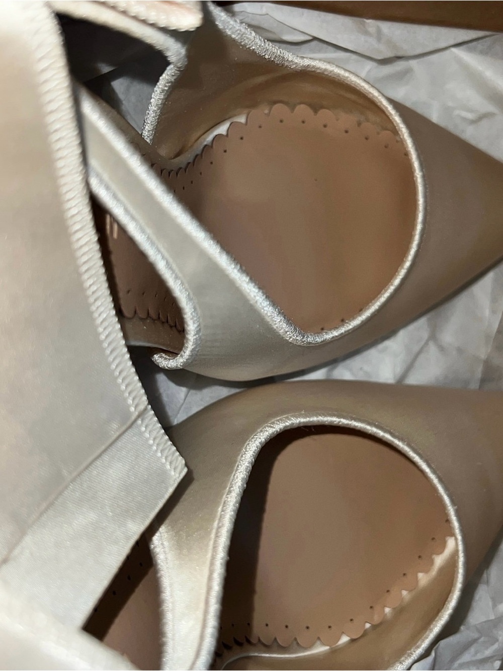 Steve Madden Cream Pointed-Toe Stiletto Pumps with Ankle Bow - Picture 6 of 11